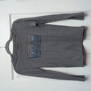 Patagonia Girls Size 14 Long Sleeved Logo Tee